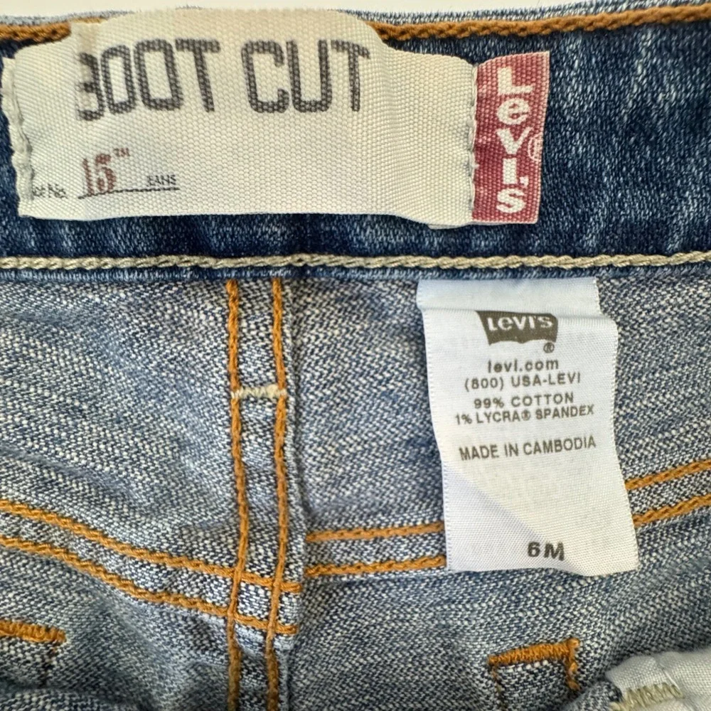 Vintage Levis‎ 515 Boot Cut Low Rise Women's Y2K Jeans Denim Blue Size 6M - Picture 8 of 12